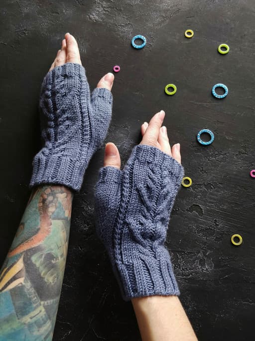 Мастер-класс по вязанию спицами на митенки МК Twins_mittens