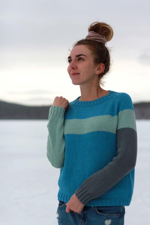 МК Lego_sweater - мастер-класс по вязанию джемпера регланом сверху